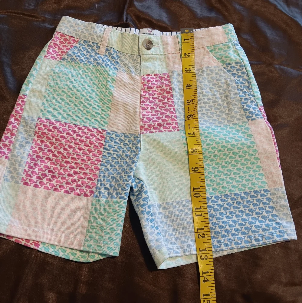 Vineyard Vines For Target Girls Shorts Sz5T Patchwork Whale‎ Print